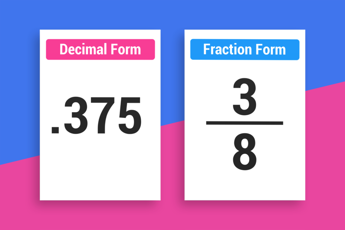 375 in the form of Fraction Fractions they're not only for quantity