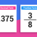 375 in the form of Fraction Fractions they're not only for quantity